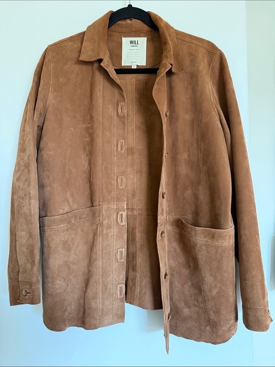 Sezane Jackets & Blazers - Will Jacket-Sezane Suede Button-Front Jacket in Camel Suede